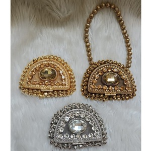 Vivid JM2518 fait à la main Vintage indien métal pochette acrylique doublure rabat fermeture chaînes élégantes pour les mariages soirées événement - Product Image 1