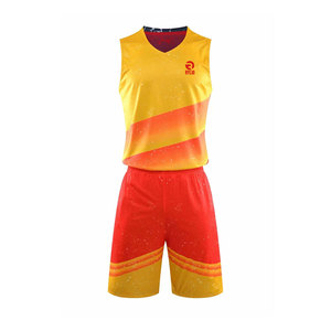Uniforme de basket-ball de vêtements de sport de nouveau style Ensemble d'uniformes de basket-ball sans manches imprimé de qualité supérieure - Product Image 1