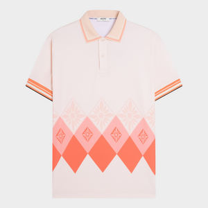 Aristino Golf para hombre para 67% poliéster 27% poliéster de sección transversal 6% Spandex no tejido impreso paño manga corta inteligente - Product Image 1