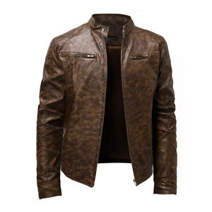 Ropa de hombre Chaqueta de moda de cuero de manga larga Producto superventas Las mejores chaquetas de cuero de invierno para hombre - Product Image 2