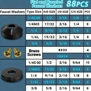 Juego de 233 arandelas biseladas de alta calidad para grifos de baño, tuberías de agua y grifos de jardín exteriores, separadores. - Product Image 3