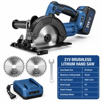 Kit combiné d'outils électriques sans fil 6-en-1 21V sans balais : Meuleuse, Clé à chocs, Perceuse à percussion, Scie sauteuse, Scie à main
