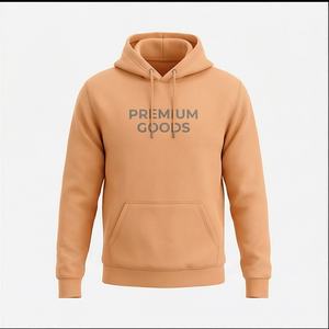 Sweat-shirt à capuche personnalisé imprimé et brodé, en molleton doux, coupe oversize, tendance, en coton écologique - Product Image 1