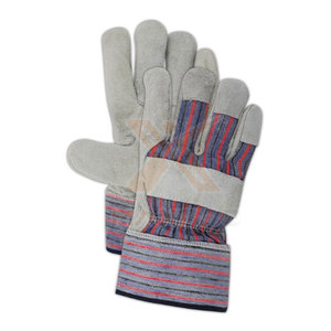Breathable in Stock Custom Logo Leather Working <b>Gloves</b> with Fire Proof Anti-Slip Waterproof Features and Safety Cuff - Product Image 2