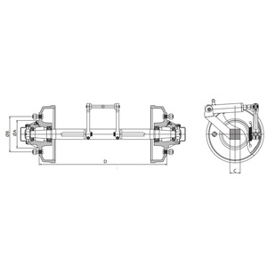 ชิ้นส่วนรถพ่วง Turkiye Mustafa Uysal ชุดประกอบสีเหลืองเพลาเบรก UYS-115020 - Product Image 2