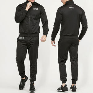 100% coton hommes hiver imprimé survêtement personnalisé plaine respirant manches longues fermeture éclair grande taille haute qualité sport survêtements - Product Image 4