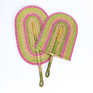 Grand ventilateur en paille pour la décoration murale de la maison, éventails à main en herbe de mer, éventails tissés en forme d'éventail, art mural suspendu - Product Image 6