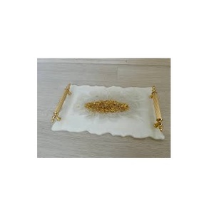 ถาดเสิร์ฟอาหารเช้า กาแฟ ชา พร้อมหูจับ ถาดเรซิ่นคุณภาพสูง ถาดเรซิ่นขายส่ง ใช้สำหรับใส่ชา น้ำ แก้ว - Product Image 4