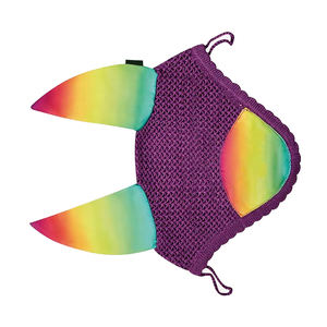 Top Quality Horse Ear <b>Bonnet</b>, Crochet Fly Veil Ear Net Crochet <b>Bonnet</b> with Neoprene Ear Covers, Colorful Horse Ear <b>Bonnet</b> - Product Image 4