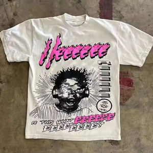 เสื้อยืดวินเทจคุณภาพสูง แขนสั้น ยูนิเซ็กซ์ ราคาโรงงาน ทรงโอเวอร์ไซส์ ผ้าฟลีซหนานุ่ม ระบายอากาศได้ดี แห้งเร็ว ผ้าฝ้าย 100% - Product Image 1