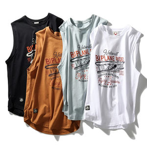 Best Loose Fit Fitness <b>Vest</b> | Cotton Training Tank Top | American Sports Muscle Strap Shirt | Barbell Gym Workout Sleeveless - Product Image 1