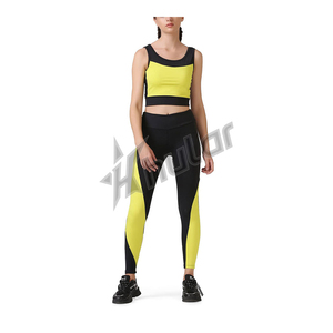 ชุดเสื้อแจ็กเก็ตกีฬาแขนยาวไร้ตะเข็บชุดโยคะฟิตเนสชุดเลกกิ้งออกกำลังกายสำหรับผู้หญิง - Product Image 4