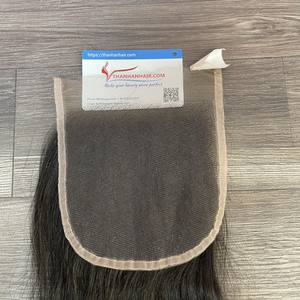 HD Swiss Lace Humain Bresilienne Cutícula alineada Raw Virgin Paquete brasileño Cierre de cabello humano - Product Image 4