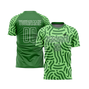 Camisetas de Fútbol Personalizadas 2025 de Secado Rápido, Transpirables, con Patrón de Sublimación, Jersey de Fútbol de Poliéster - Product Image 4