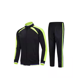 Nouvelle mode pour hommes ensemble deux pièces à motif solide entraînement décontracté polyester imperméable Trinda survêtements grande taille pour le printemps - Product Image 4