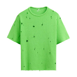 เสื้อยืด OEM ทรงปกติ ไหล่ตก ผ้าคอตตอนหนา 330gsm แขนสั้น หลายสี ถักทอ เป็นมิตรต่อสิ่งแวดล้อม สำหรับผู้ชาย - Product Image 1