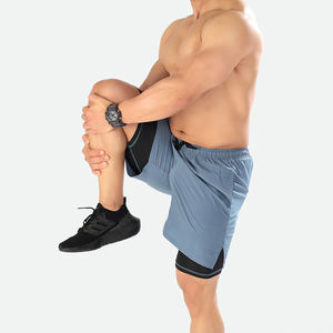 Pantalones cortos de cintura alta elásticos para hombre, ropa de calle de diseño personalizado, decoración de bolsillo con logotipo, compresión de alta calidad al por mayor - Product Image 5