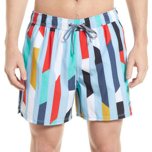 กางเกงชายหาดสองชั้นพิมพ์ลายโลโก้ตามสั่งของผู้ชายกางเกงขาสั้นเล่นกระดานลายพื้นเป็นมิตรกับสิ่งแวดล้อม - Product Image 3