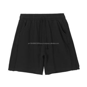 250G prêt à expédier confortable respirant avec short à cordon pour hommes décontracté vêtement lavage Joggers Shorts - Product Image 2