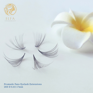 Pestañas de Fibra Hy LON Premade de Alta Calidad de Fábrica en Vietnam, 20D D0.03 17mm, Mega Volumen, Grosor de 0.15mm - Product Image 3