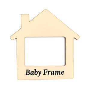 Encantador marco de fotos de bebé en forma de Casa perfecto para decoración de guardería, regalo moderno único para nuevos padres y marco de fotos para bebés - Product Image 6