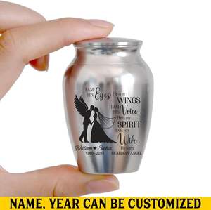 Urna de plata personalizada para parejas en el cielo, regalo conmemorativo para la pérdida del marido en el cielo, regalos de recuerdo para viuda, tamaño personalizado - Product Image 5