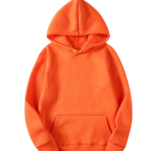 Conjunto Deportivo Informal de Invierno para Hombre, Sudadera con Capucha Naranja y Pantalones Deportivos Gris Oscuro, Venta al Por Mayor de Fábrica, Logotipo Personalizado OEM - Product Image 5