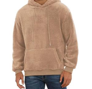 Sweats à capuche d'hiver en molleton 100% coton respirant pour hommes, couleur unie, logo personnalisé, grande taille pour hommes et femmes, offre spéciale pour l'hiver - Product Image 3