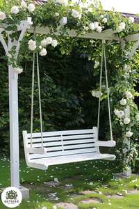 Columpio de hierro vintage con acabado antiguo, perfecto para casas tradicionales, restaurantes y resorts que ofrecen un estilo único - Product Image 2