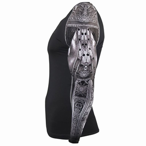 เสื้อรัดกล้ามเนื้อคุณภาพพรีเมียม ลายพิมพ์แบบซับลิเมชั่น แขนยาว สำหรับนักกีฬา MMA สินค้ามาใหม่ ยั่งยืน ใส่ได้ทั้งชายและหญิง - Product Image 2