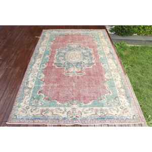 0.5x9.8 ft Turkish Rug, <b>Runner</b> Vintage Rug, <b>Red</b> Striped Rug - Product Image 1
