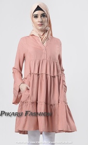 แฟชั่นออกแบบสุภาพสตรีผ้าเรยอนชุดสำหรับผู้หญิงชุดแขนยาว - Product Image 2