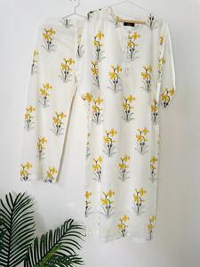 Pine Kurta Co-ord Set Indian Fashion Styling Kurti et pantalon de qualité haut de gamme du fabricant indien - Product Image 4