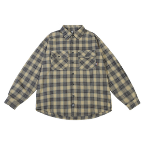 Custom <b>Men's</b> Casual High Quality <b>Flannel</b> Vintage Plaid <b>Shirts</b> Loose Button Down Lapel Long Sleeve Plaid <b>Shirts</b> - Product Image 1