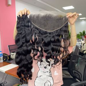 Juego completo de extensiones de cabello virgen de doble trama, extensiones de cabello virgen de onda natural cruda, 13x6 - Product Image 1