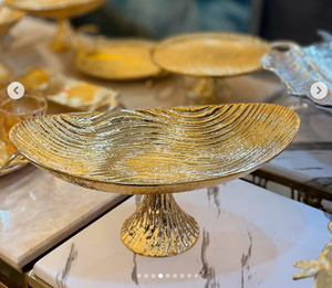 ชามใส่อาหารลายดอกไม้สีเงินถาดสำหรับใส่คุกกี้และเค้กชามใส่ถั่วถาดเสิร์ฟพร้อมแยม - Product Image 4