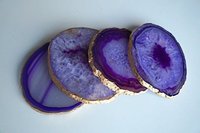 Sous-verres faits à la main Ageta personnalisés à forte demande tapis de café-thé tampons dessus de Table décoratif artisanat en pierre semi-précieuse Feng Shui