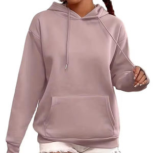Sudaderas con capucha ecológicas de lana con logotipo personalizado para mujer, elegantes, cómodas, transpirables, con capucha, estilo de calle de alta calidad - Product Image 2