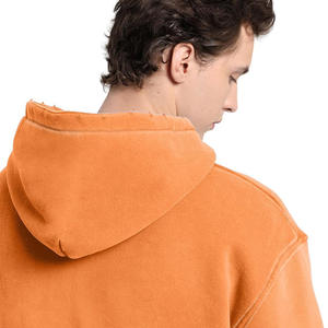 Ropa de calle para hombre y mujer, Sudadera con capucha lavada con ácido, estampado personalizado y bordado, diseño de hombro caído de algodón de alta calidad - Product Image 5