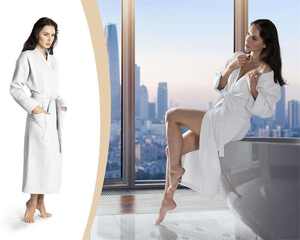 เสื้อคลุมชุดนอนพร้อมเข็มขัด | ชุดอยู่บ้านแสนสบายและชุดนอนสำหรับสุภาพสตรี - Product Image 3