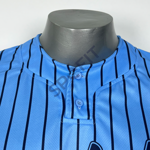Uniforme de béisbol de medio botón personalizable de alta calidad, logotipo personalizado impreso, camisetas de béisbol transpirables que absorben la humedad, OEM ODM - Product Image 2