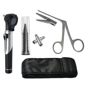 Ensemble d'otoscope LED réutilisable en acier inoxydable avec pinces crocodiles pour usage clinique, certifié CE, OEM disponible - Product Image 3