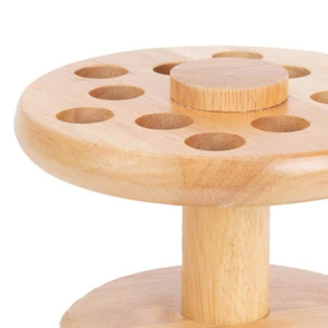 ที่วางไม้ตกแต่งชั้นวางโชว์ขวด6ขวดที่ทำจากไม้ชั้นวางไวน์และแก้วอุปกรณ์เครื่องครัวที่ทันสมัยโซลูชันการจัดเก็บในบ้าน - Product Image 5