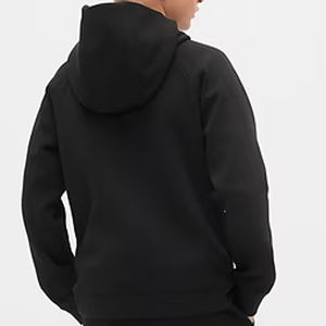 Haut à capuche pour garçons, style uni, avec logo personnalisable, pour un look tendance et élégant, manches longues et fermeture éclair - Product Image 5