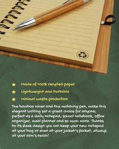 2025 xu hướng virus thân thiện với môi biểu tượng tùy chỉnh khắc tre máy tính xách tay bút thiết lập bền vững khuyến mại notepad cho các doanh nghiệp - Product Image 2