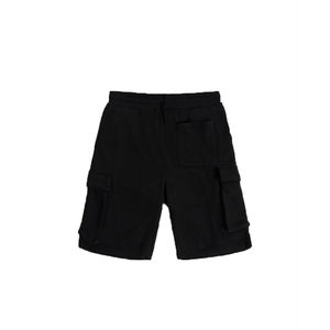 2025 Summer Men's Cotton <b>Cargo</b> <b>Shorts</b> Casual Male Streetwear with <b>Elastic</b> <b>Waist</b> and Multi-Pocket Solid Pattern - Product Image 2