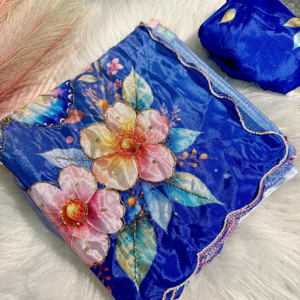 Magnifique superbe designer indien Pure Malai Silk Sari Dernier chemisier fantaisie exclusif Premium Quality Bridal Ethnic Party Wear - Product Image 1