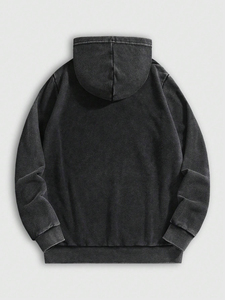 Pull à capuche unisexe de haute qualité OEM Vente en gros de conception personnalisée délavée à l'acide pour hommes et femmes - Product Image 2