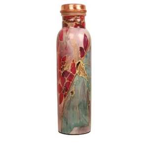 ขวดน้ำโลหะทองแดงสุดหรูพร้อม Axiom ที่มีรายละเอียดงานฝีมือคุณสมบัติอายุรเวทสำหรับสุขภาพประจำวัน - Product Image 2