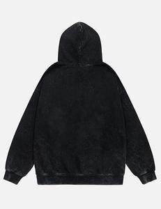 เสื้อสวมหัวมีฮู้ดสำหรับผู้ชายผ้าซักได้ปรับแต่งได้พร้อมแผ่นปักและทรงโอเวอร์ไซส์ - Product Image 2